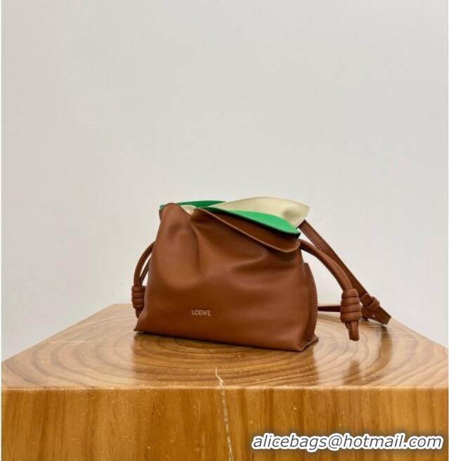 Classic Specials Loewe Mini Layered Flamenco Clutch in Nappa Calfskin 81034 Brown 2026