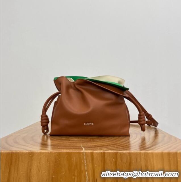 Classic Specials Loewe Mini Layered Flamenco Clutch in Nappa Calfskin 81034 Brown 2026