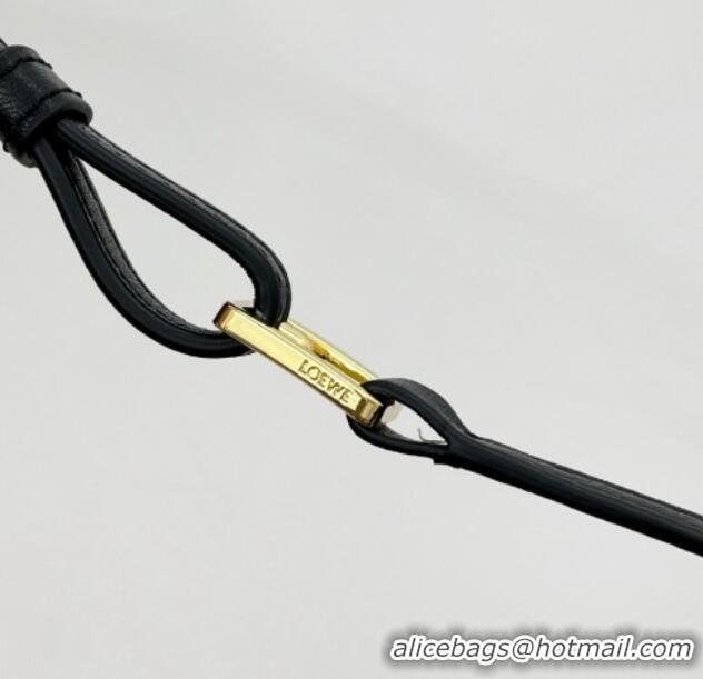 Good Taste Loewe Mini Scarf Bag in Smooth Calfskin 81037 Black 2026