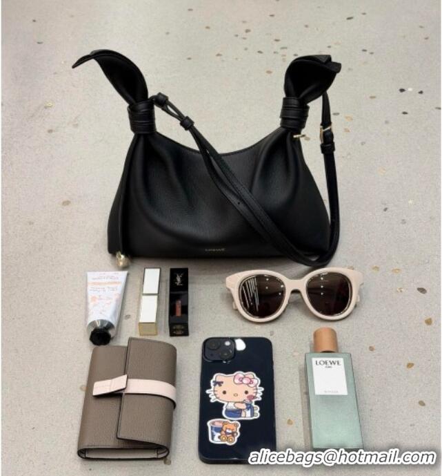 Good Taste Loewe Mini Scarf Bag in Smooth Calfskin 81037 Black 2026