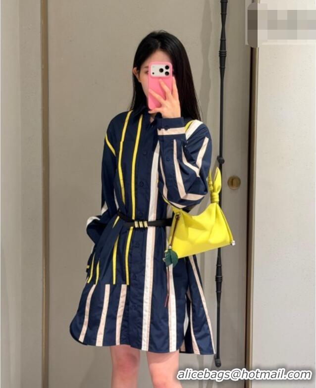 Luxury Grade Loewe Mini Scarf Bag in Smooth Calfskin Lemon 81037 Yellow 2026