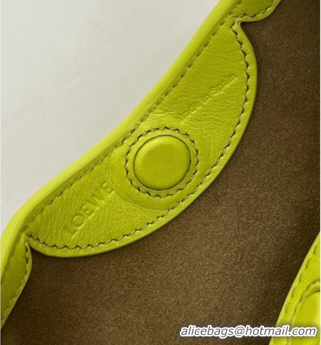 Luxury Grade Loewe Mini Scarf Bag in Smooth Calfskin Lemon 81037 Yellow 2026