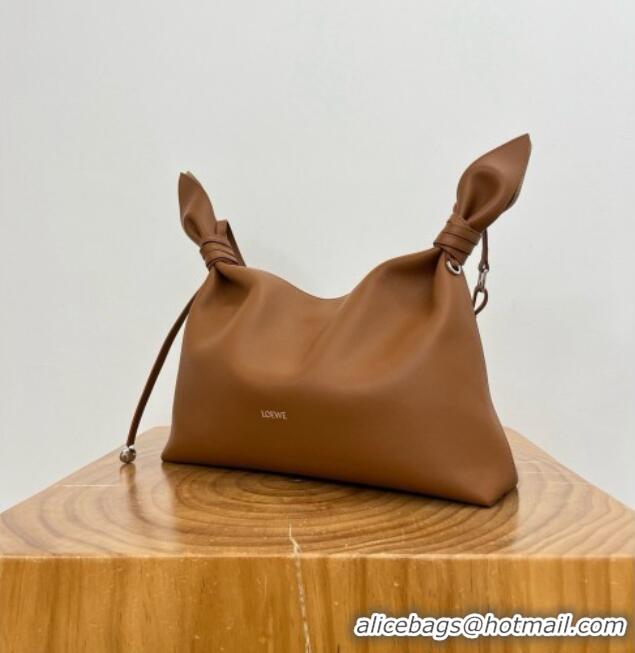 New Cheap Loewe Medium Scarf Bag in Smooth Calfskin 81035 Brown 2026 Top