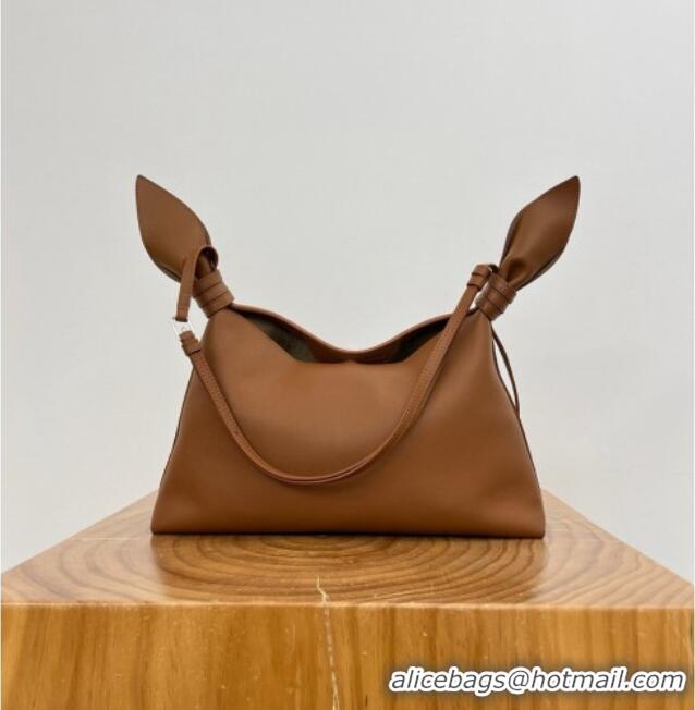 New Cheap Loewe Medium Scarf Bag in Smooth Calfskin 81035 Brown 2026 Top