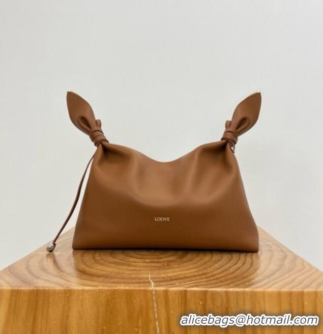 New Cheap Loewe Medium Scarf Bag in Smooth Calfskin 81035 Brown 2026 Top
