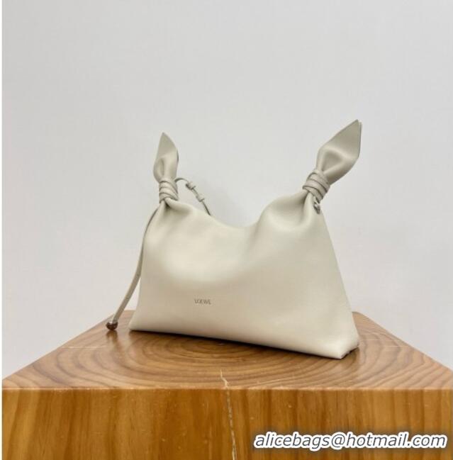 Market Sells Loewe Medium Scarf Bag in Smooth Calfskin 81035 White 2026 Top