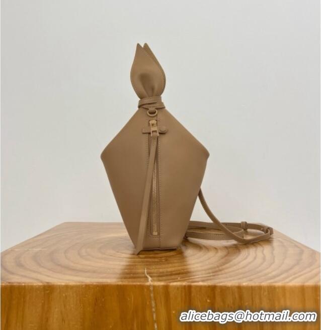 Luxury Cheapest Loewe Scarf Backpack in Smooth Calfskin 81036 Mocha 2026 Top