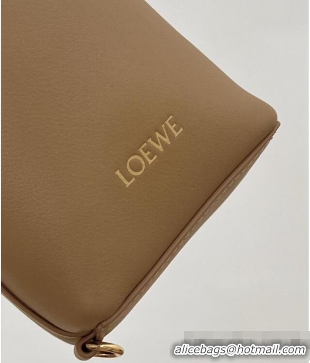 Luxury Cheapest Loewe Scarf Backpack in Smooth Calfskin 81036 Mocha 2026 Top