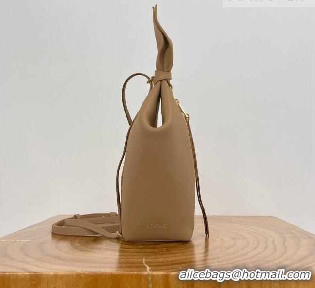 Luxury Cheapest Loewe Scarf Backpack in Smooth Calfskin 81036 Mocha 2026 Top