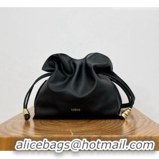 Best Discount Loewe Medium Coil Flamenco Clutch in Nappa Calfskin 81047 Black 2026 Top