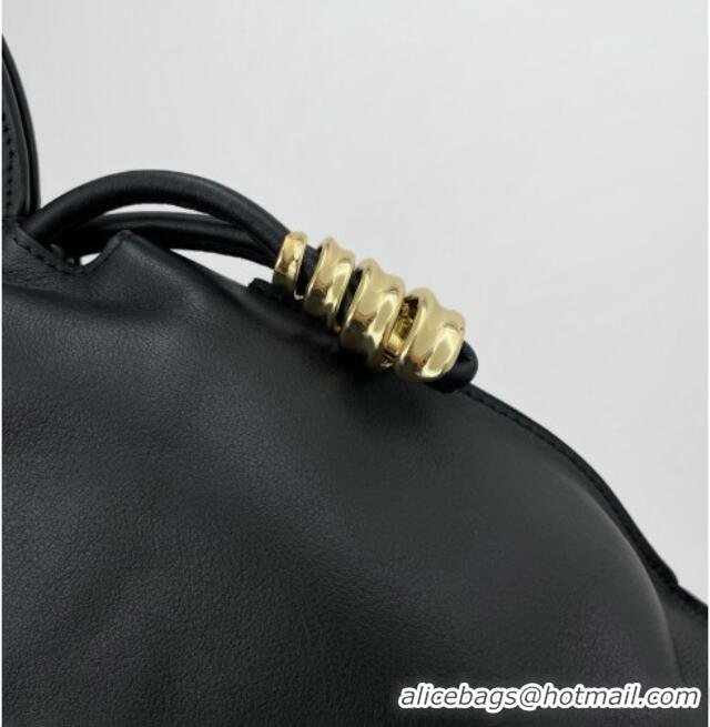 Best Discount Loewe Medium Coil Flamenco Clutch in Nappa Calfskin 81047 Black 2026 Top