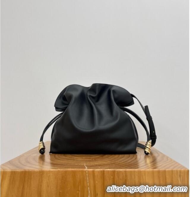 Best Discount Loewe Medium Coil Flamenco Clutch in Nappa Calfskin 81047 Black 2026 Top