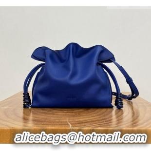 Modern Classic Loewe Mini Coil Flamenco Clutch in Nappa Calfskin 81048 Blue 2026 Top