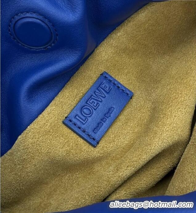 Modern Classic Loewe Mini Coil Flamenco Clutch in Nappa Calfskin 81048 Blue 2026 Top