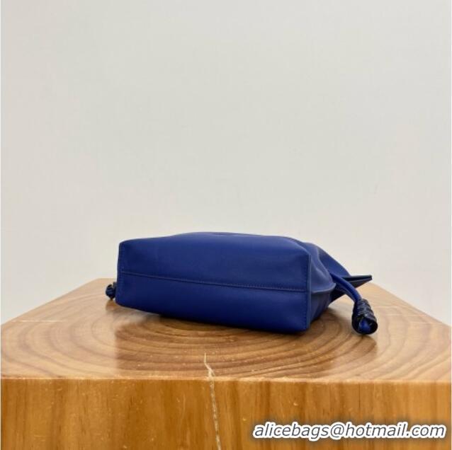 Modern Classic Loewe Mini Coil Flamenco Clutch in Nappa Calfskin 81048 Blue 2026 Top