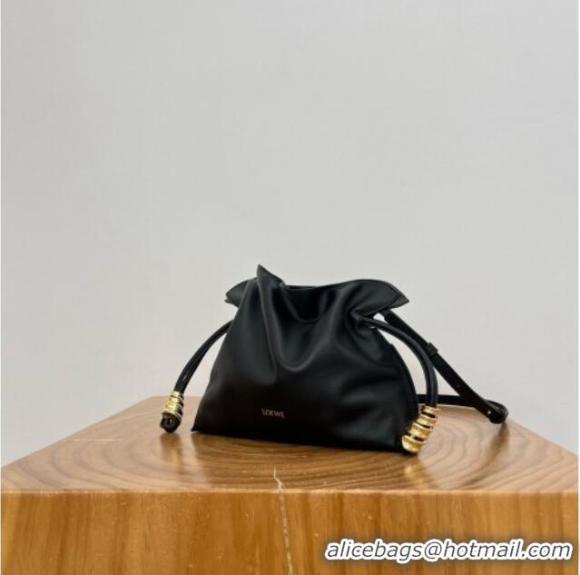 Promotional Loewe Mini Coil Flamenco Clutch in Nappa Calfskin 81048 Black 2026 Top