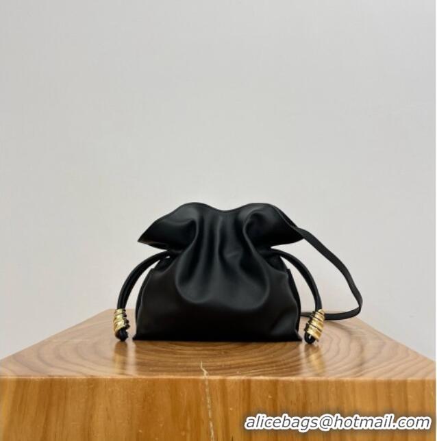Promotional Loewe Mini Coil Flamenco Clutch in Nappa Calfskin 81048 Black 2026 Top