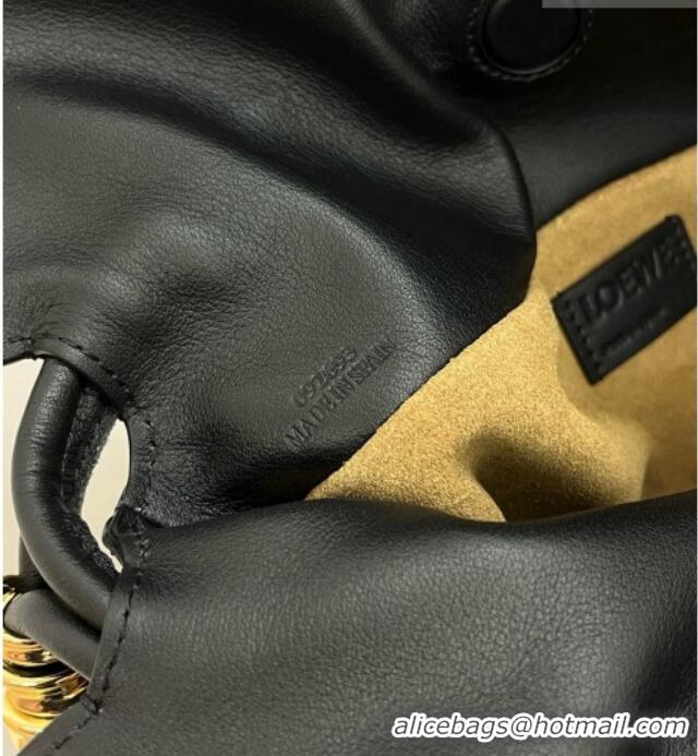 Promotional Loewe Mini Coil Flamenco Clutch in Nappa Calfskin 81048 Black 2026 Top