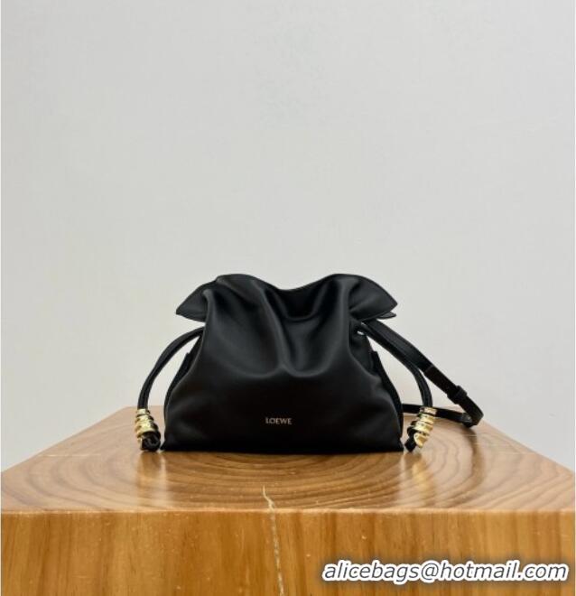 Promotional Loewe Mini Coil Flamenco Clutch in Nappa Calfskin 81048 Black 2026 Top