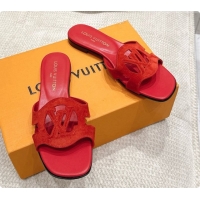 Popular Style Louis Vuitton LV Isola Flat Mule in Red Suede 6072898 2026