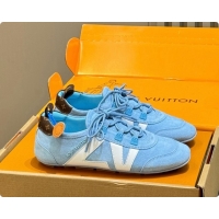 Low Price Louis Vuitton LV Sneakerina in Suede Blue/White 60728103 2026