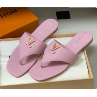 Good Product Louis Vuitton LV Mare Flat Thong in Pink Plain Calf Leather 6072904 2026