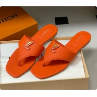Trendy Design Louis Vuitton LV Mare Flat Thong in Orange Plain Calf Leather 6072905 2026