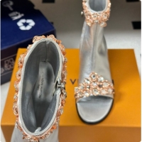 Durable Louis Vuitton Talisman Open Toe Ankle Boot with Low Heel Silver Cruise 6072910 2026