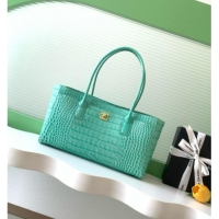 Shop Discount Chanel Small Shopping Bag in Crocodile Embossed Calfskin AS6243 Green 2026