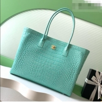 Top Design Chanel Large Shopping Bag in Crocodile Embossed Calfskin AS6239 Green 2026