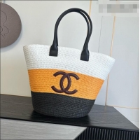 Big Discount Chanel Raffia/Calfskin Maxi Tote AS6148 2026