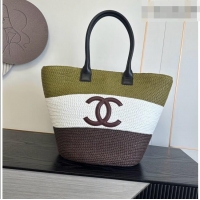 Best Price Discount Chanel Raffia & Calfskin Maxi Tote AS6148 2026
