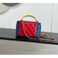 Top Grade Chanel Lambskin Long Vanity with Chain AP2199 Blue 2026