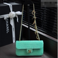 Classic Specials Chanel Crocodile Embossed Calfskin Flap Bag AS6340 Green 2026