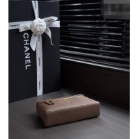 Best Grade Chanel Small Vanity with chain/Grained Calfskin AP5346 Grey 2026