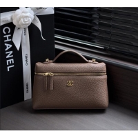 Buy Fashionable Chanel Large Vanity with chain/grained calfskin AP5347 Grey 2026