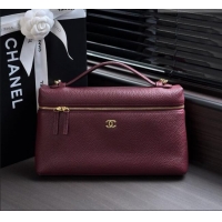 Luxury Discount Chanel Classic Vanity Bag in Grained Calfskin AS6473 Burgundy 2026