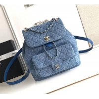 Market Sells Discount Chanel Denim Backpack AS3618 Blue 2026