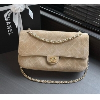 Best Price Discount Chanel Suede Calfskin Maxi Flap Bag AS6281 Beige 2026