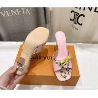 Good Quality Louis Vuitton LV Cube Mule in Printed Textile Pink Pre-Fall 6073031 2026