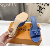 Low Cost Louis Vuitton LV Cube Mule in Blue Satin Pre-Fall 6073033 2026