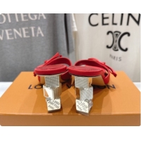 Top Grade Louis Vuitton LV Cube Mule in Red Satin Pre-Fall 6073036 2026