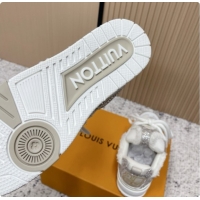 Buy Discount Louis Vuitton LV Skate Sneaker in Beige Mix of Materials LV073042 White 2026