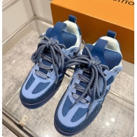 Stylish Louis Vuitton LV Skate Sneaker in Beige Mix of Materials LV073043 Blue 2026
