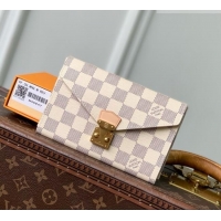 Pretty Style Louis Vuitton Lip and Eye Brush Set in Damier Azur Canvas N40947 White 2026