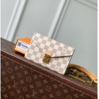 Pretty Style Louis Vuitton Lip and Eye Brush Set in Damier Azur Canvas N40947 White 2026