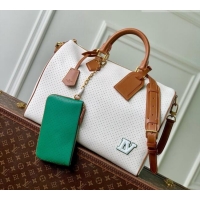 Well Crafted Louis Vuitton Speedy P9 Bandoulière 40 Bag in White Calfskin Leather M29330 2026