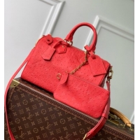 Luxury Cheap Louis Vuitton Speedy P9 Bandoulière 30 Bag in Ostrich Pattern Calfskin M24426 Red 2026