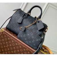Best Grade Louis Vuitton Speedy P9 Bandoulière 30 Bag in Ostrich Pattern Calfskin M24426 Black 2026