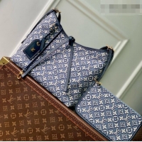 Good Looking Louis Vuitton CARRYALL PM Bag in Monogram Emblème Fabric M2A184 Blue 2026